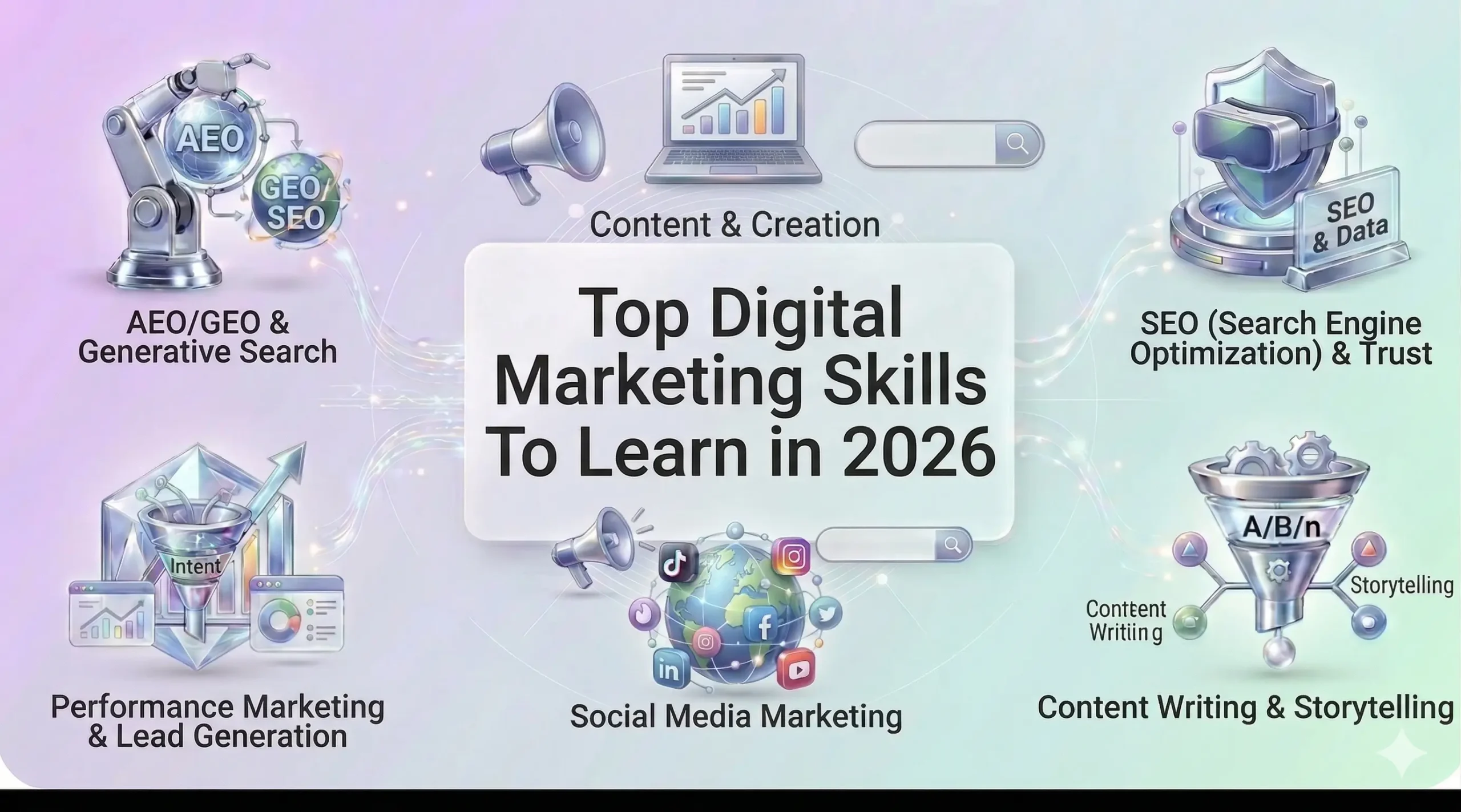 Top Digital Marketing Skills To Learn in 2026 - Grow Digital Career