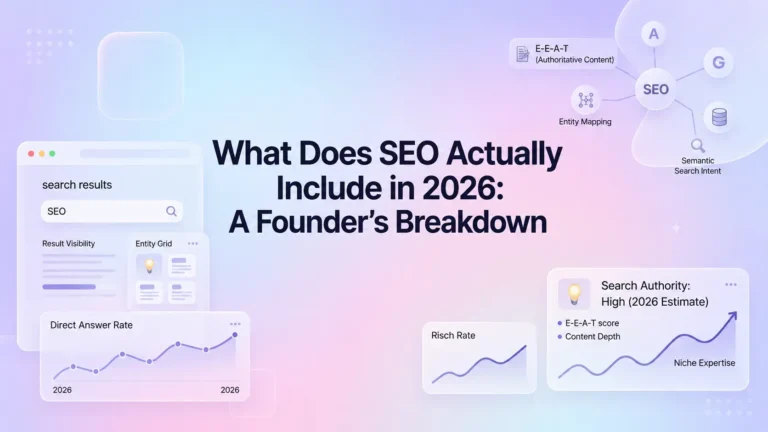 What does SEO include in 2026